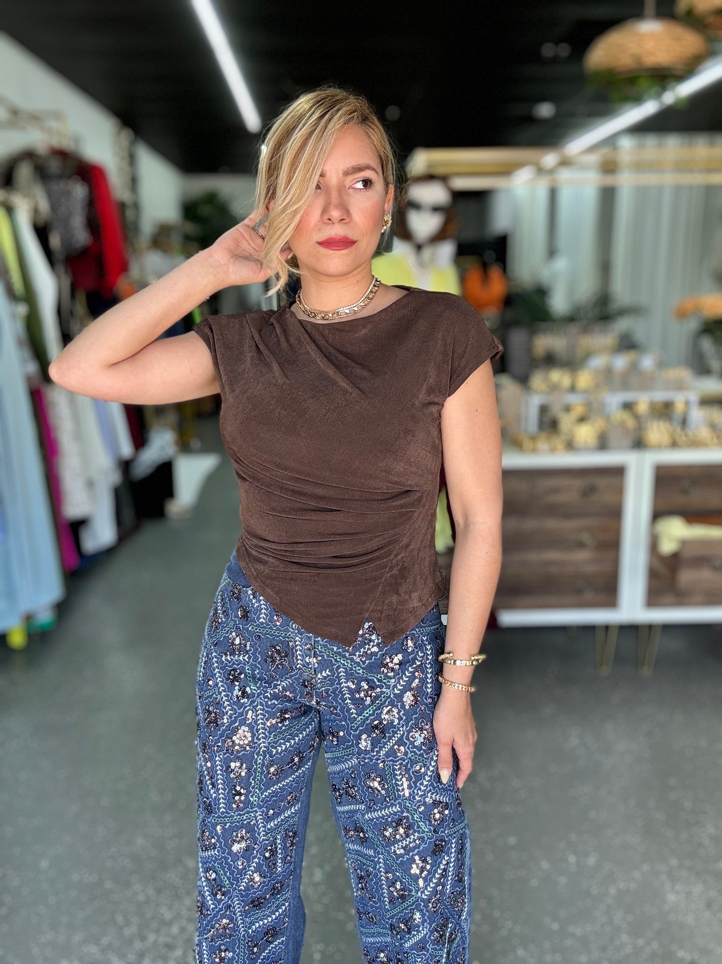 Pamela Chocolate Top