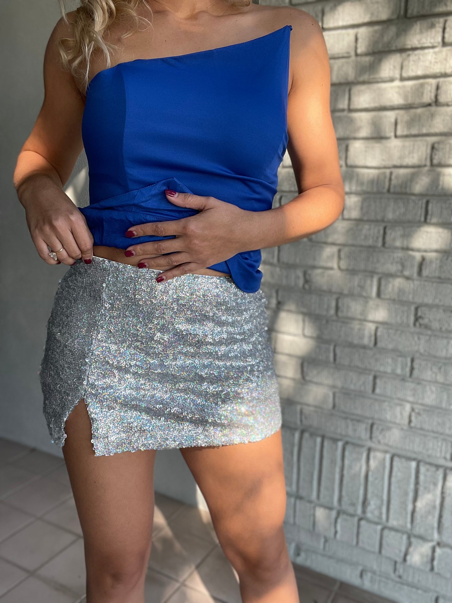 I look good skirt (silver)