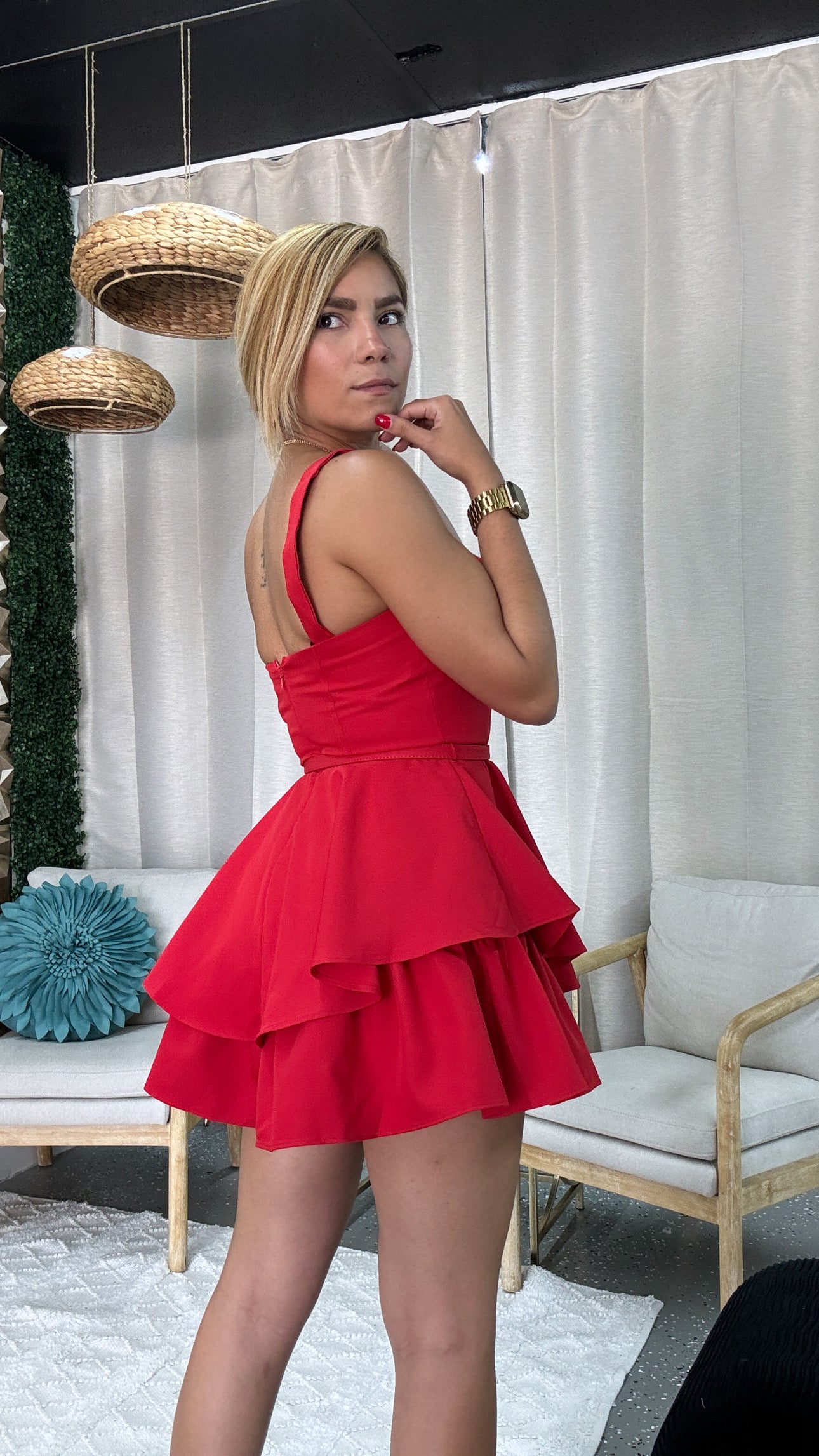 Crystal Romper (red)