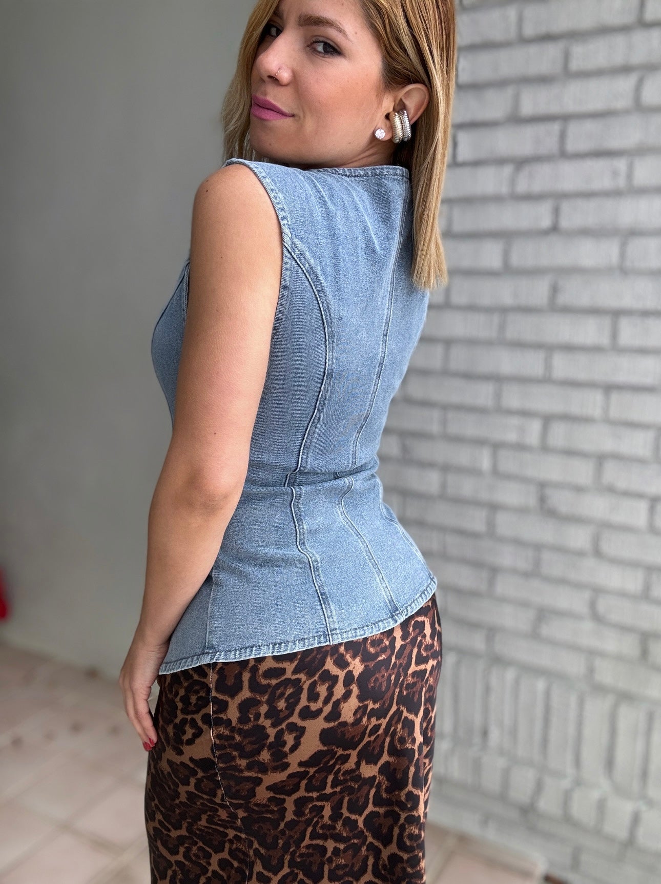 Mirabelle Demin Top