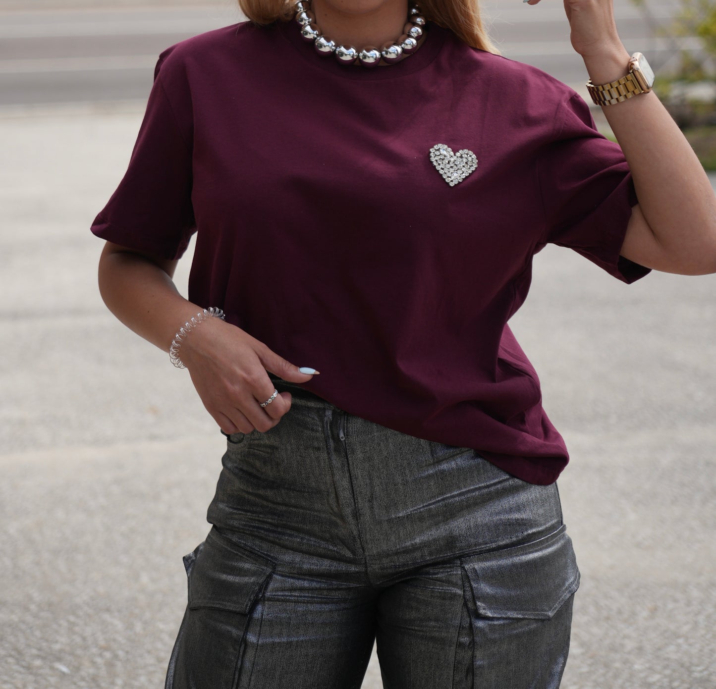 My shine heart top
