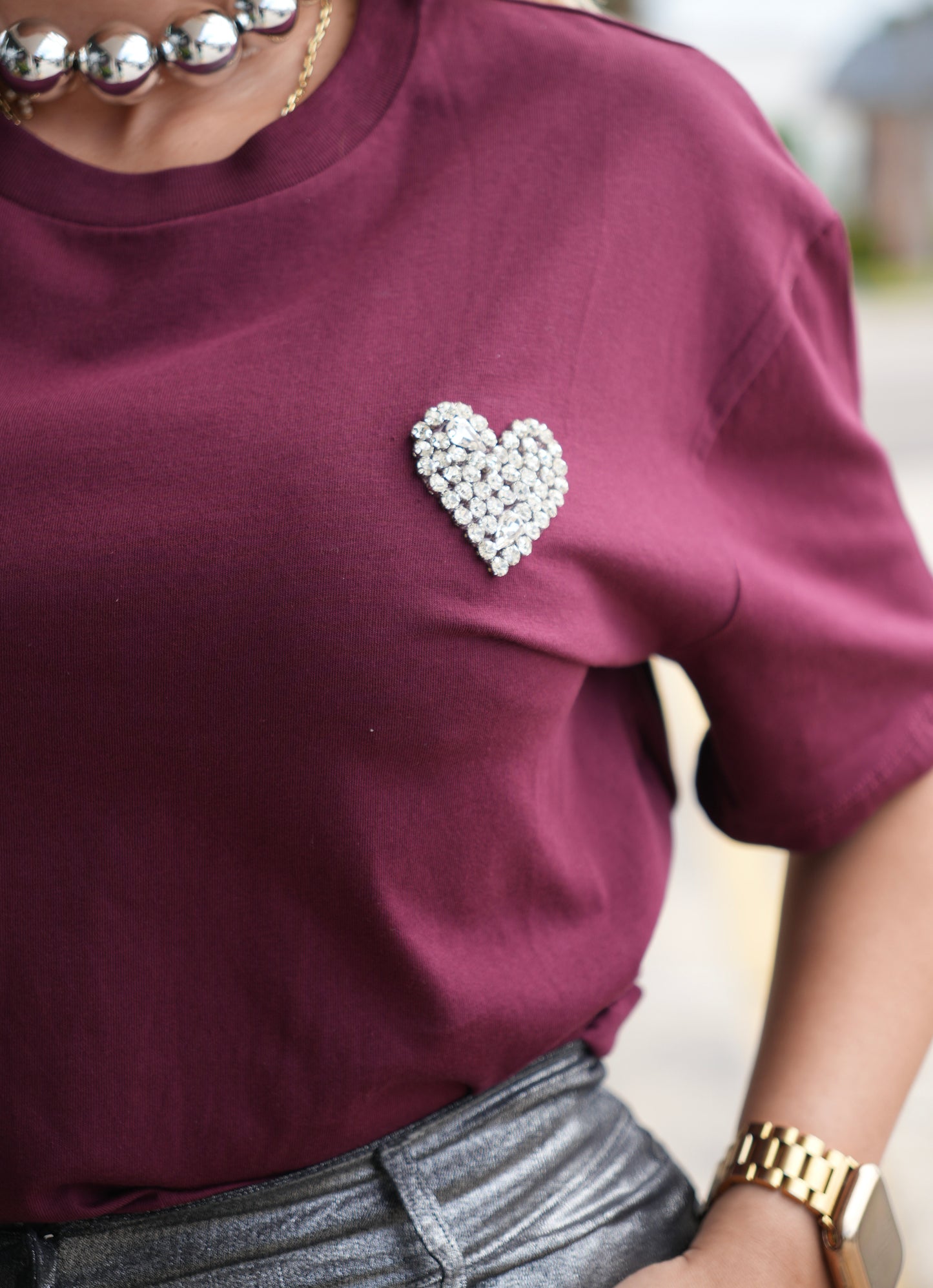 My shine heart top