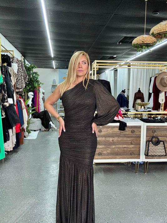 Agata Dress Black/ Gold