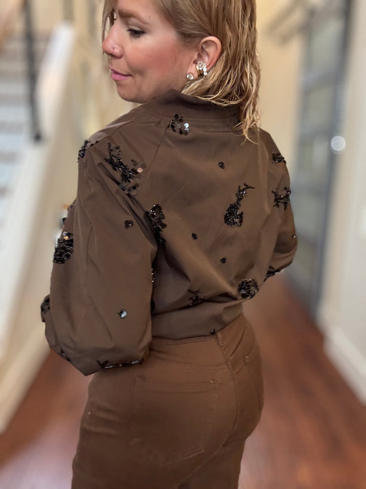 Amara Bomber Jacket – Brown