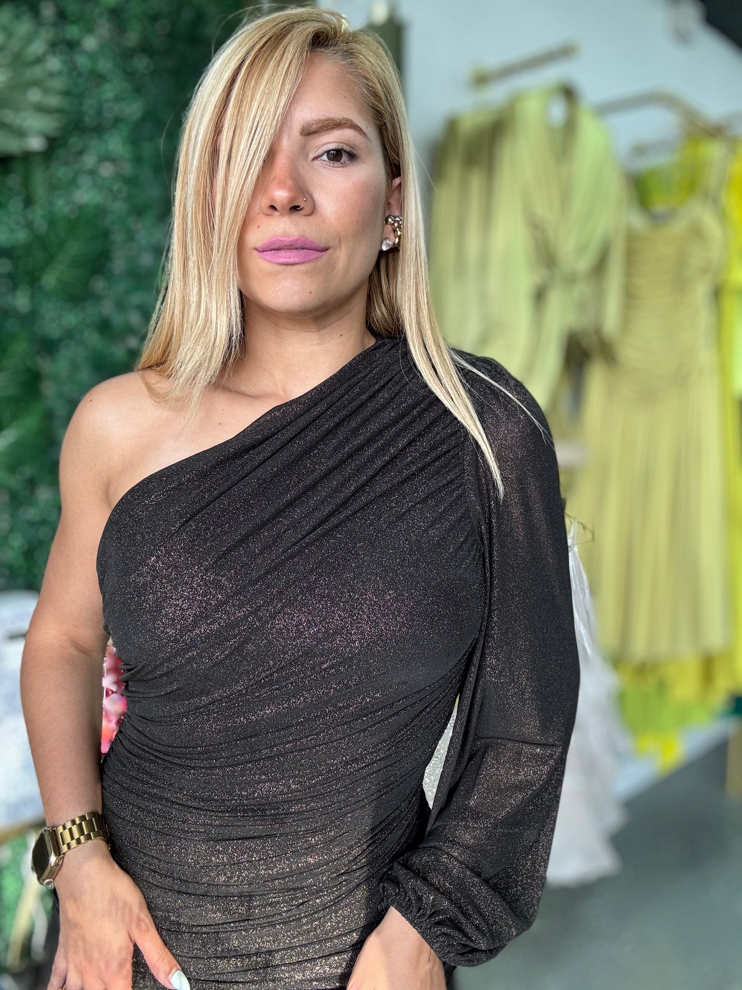 Agata Dress Black/ Gold