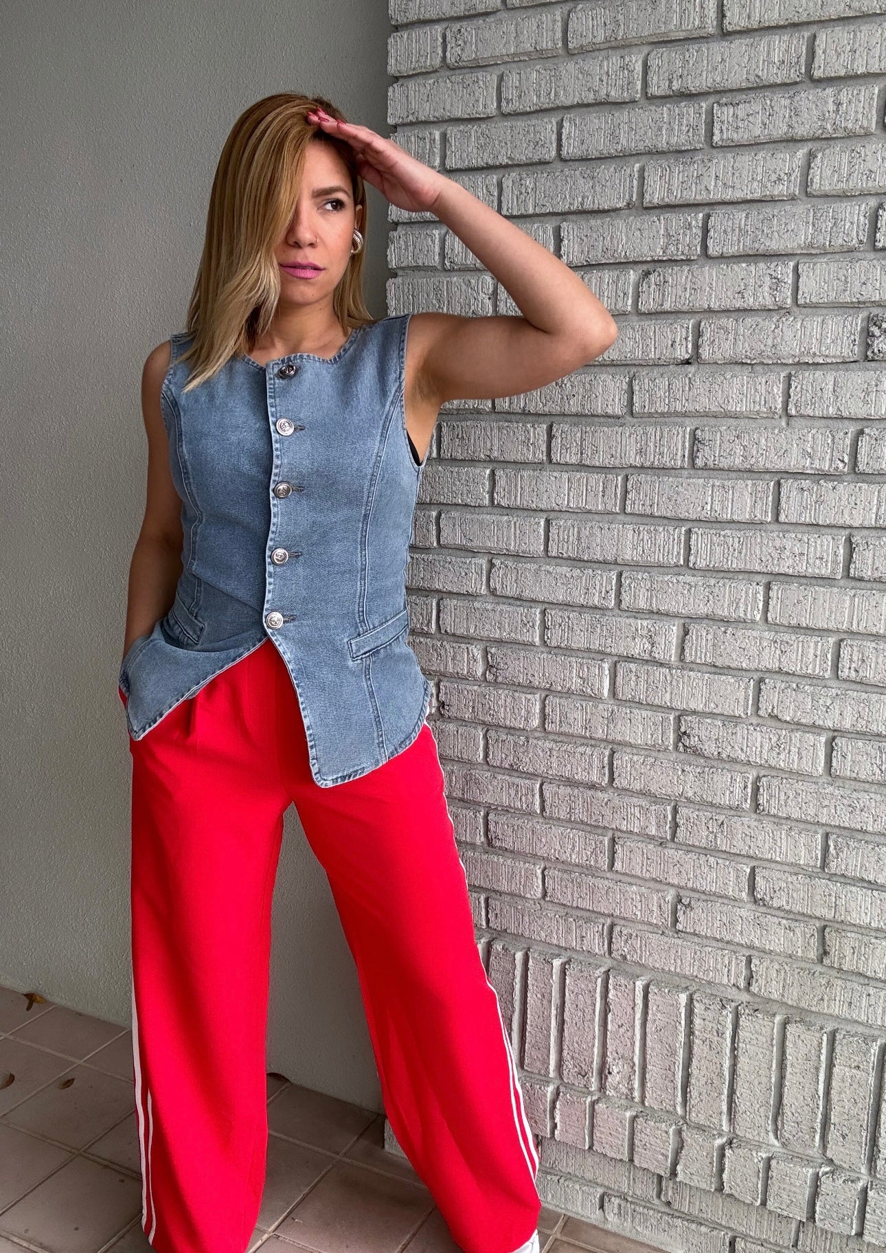 Mirabelle Demin Top
