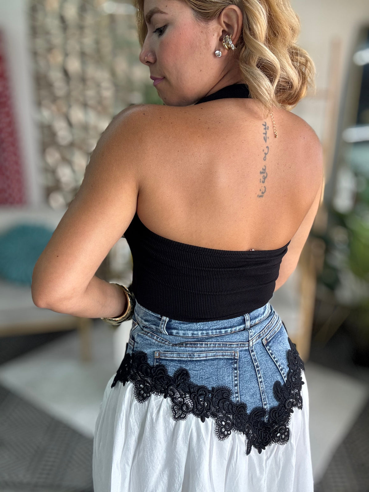 Cameron Halter Top (Negro)