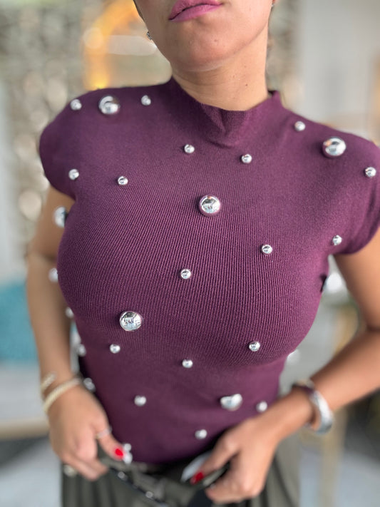 Isabella Studded Top
