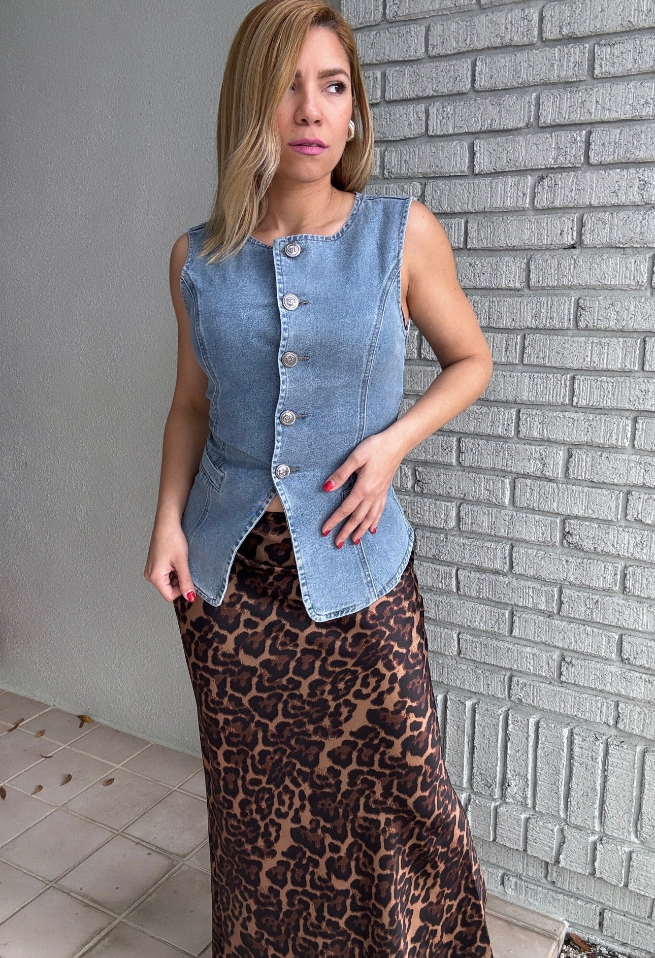 Mirabelle Demin Top