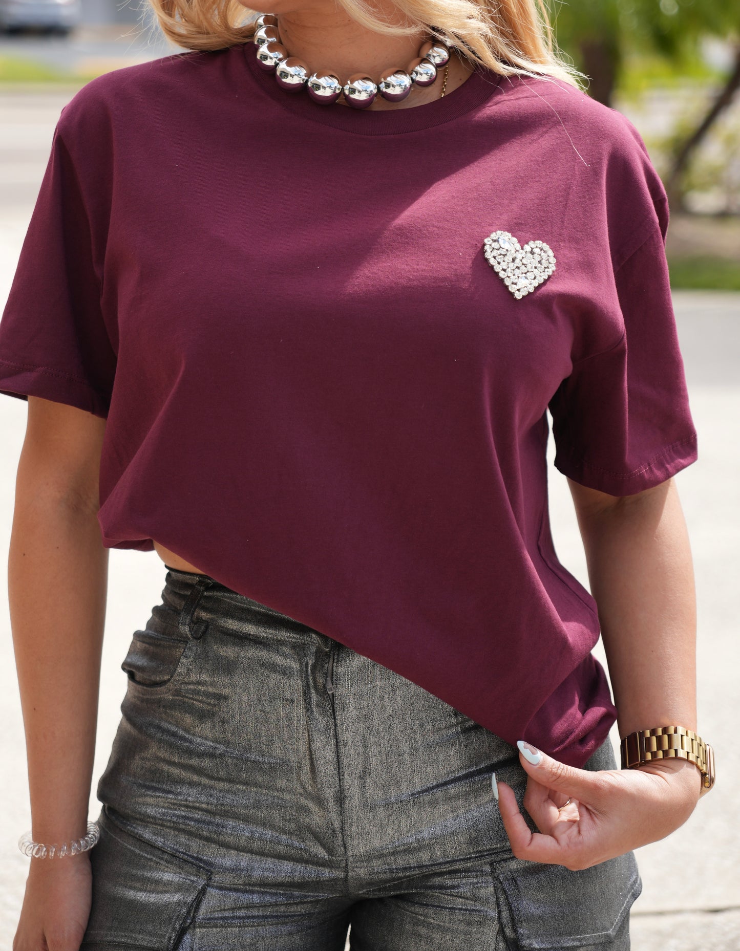 My shine heart top