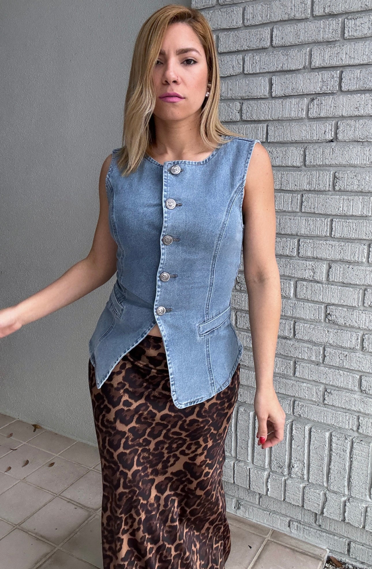 Mirabelle Demin Top
