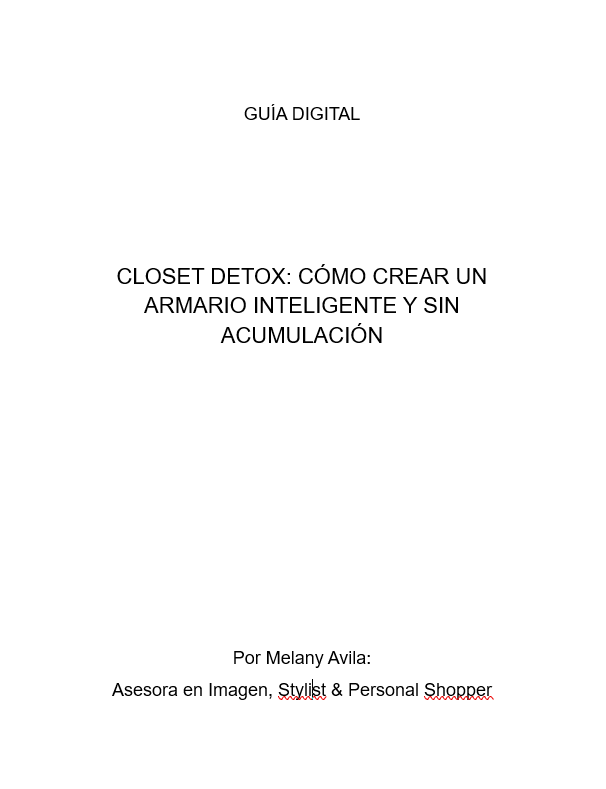 Guia Digital: Closet Detox
