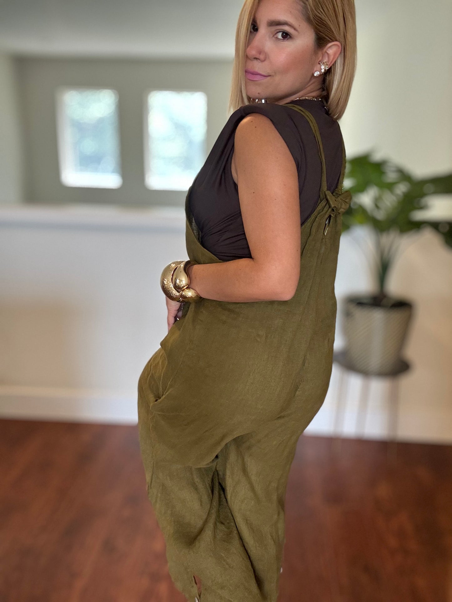 Amalfi Jumpsuit (Olive)
