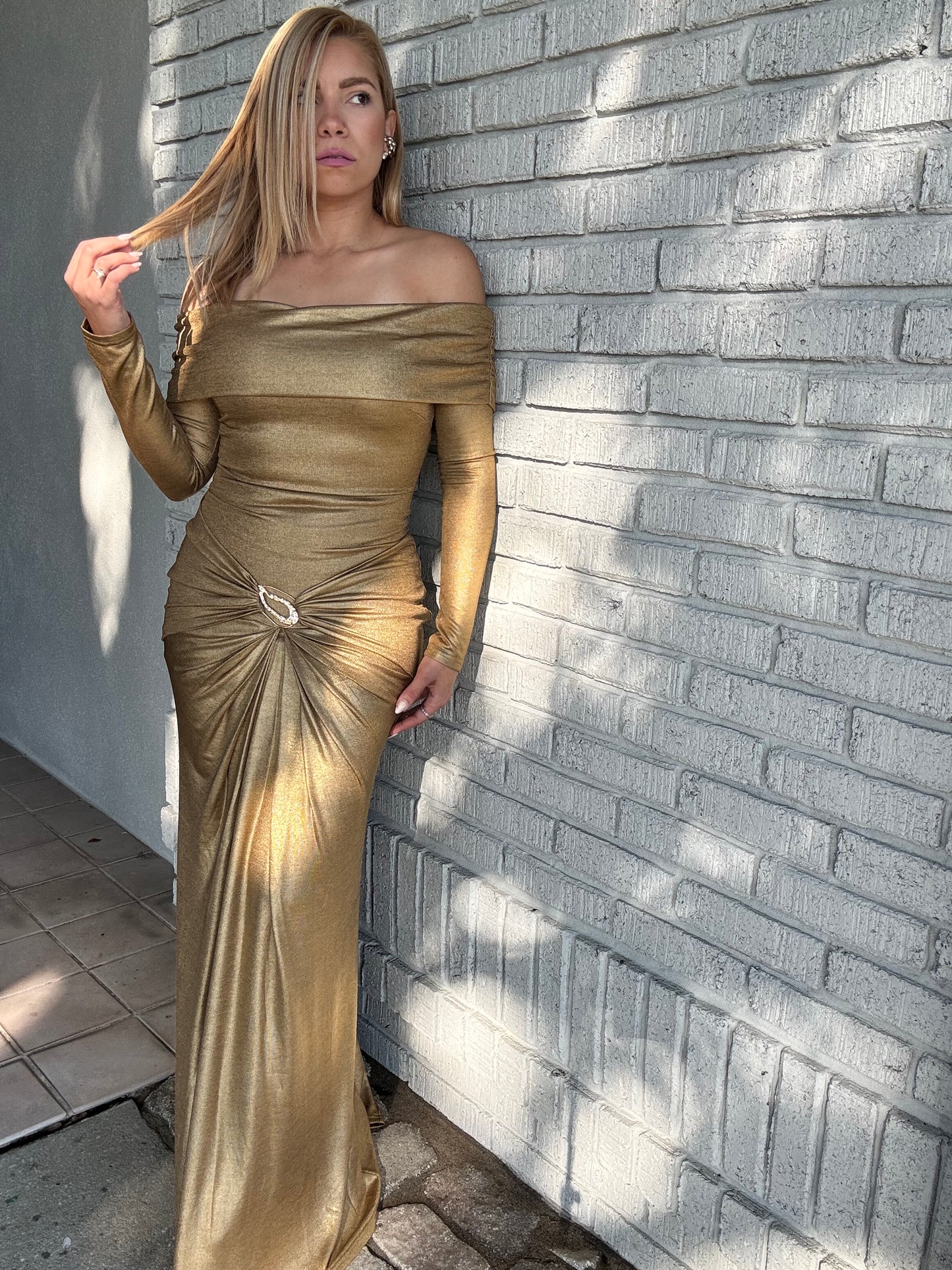 Fedra Gold Dress