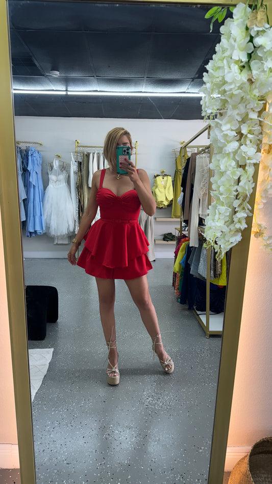 Crystal Romper (red)