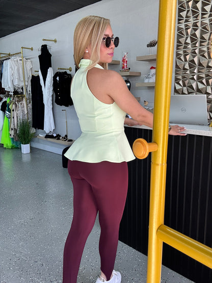 Roberta Legging Burgandy