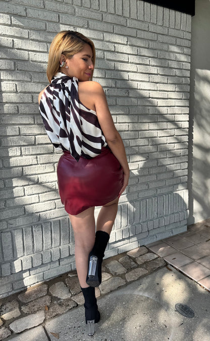 Mara Leather Skirt