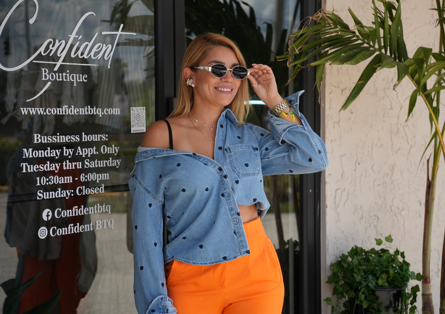 Perfect Outfit Match Denim Top