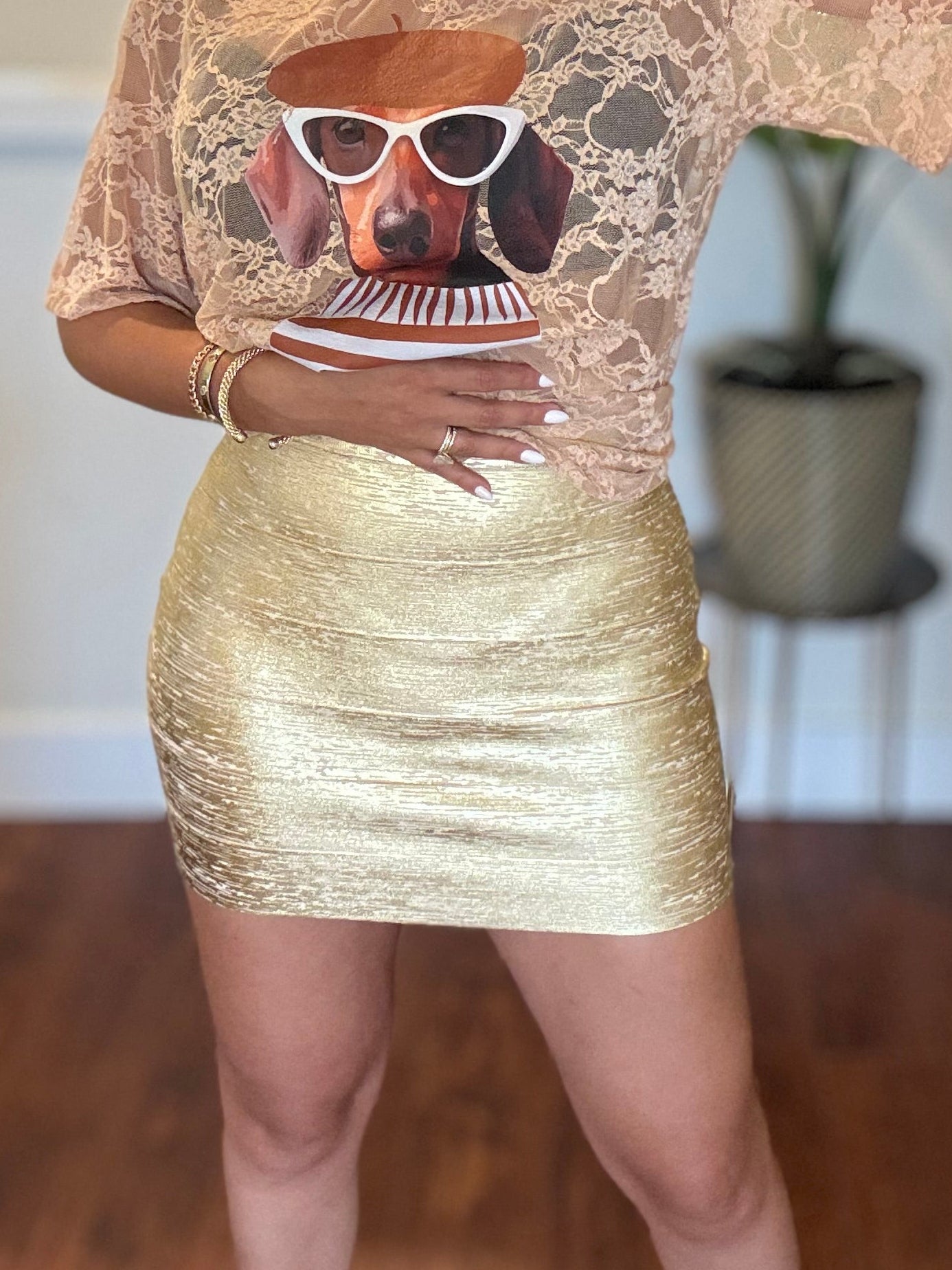 Pamela Skirt  Gold