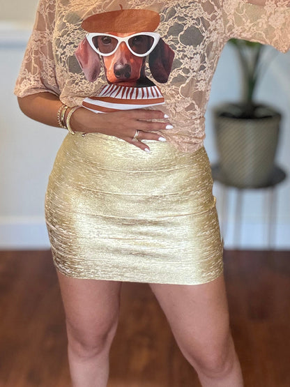 Pamela Skirt  Gold