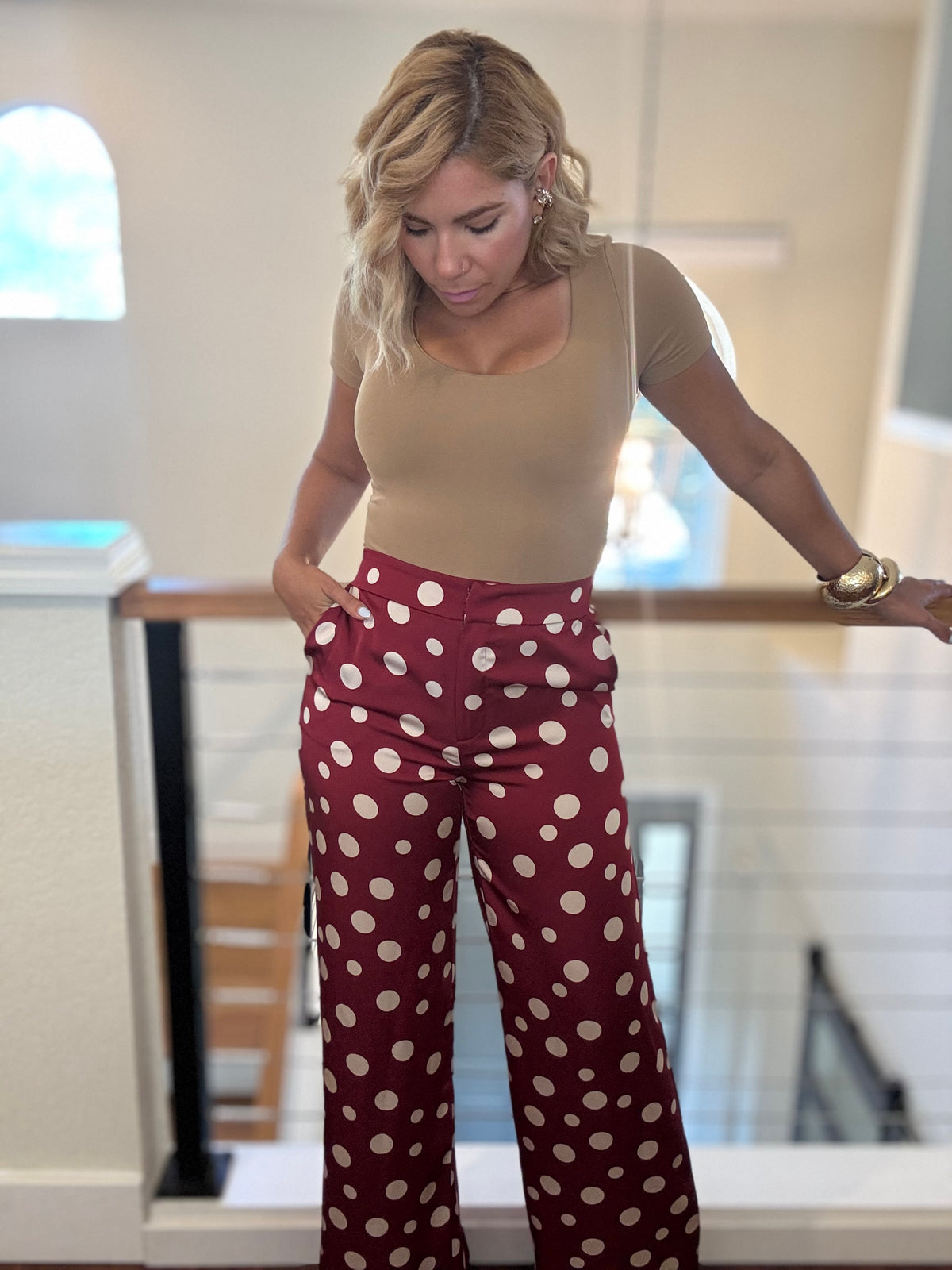 Barcelo Satin Pant ( Burgundy)