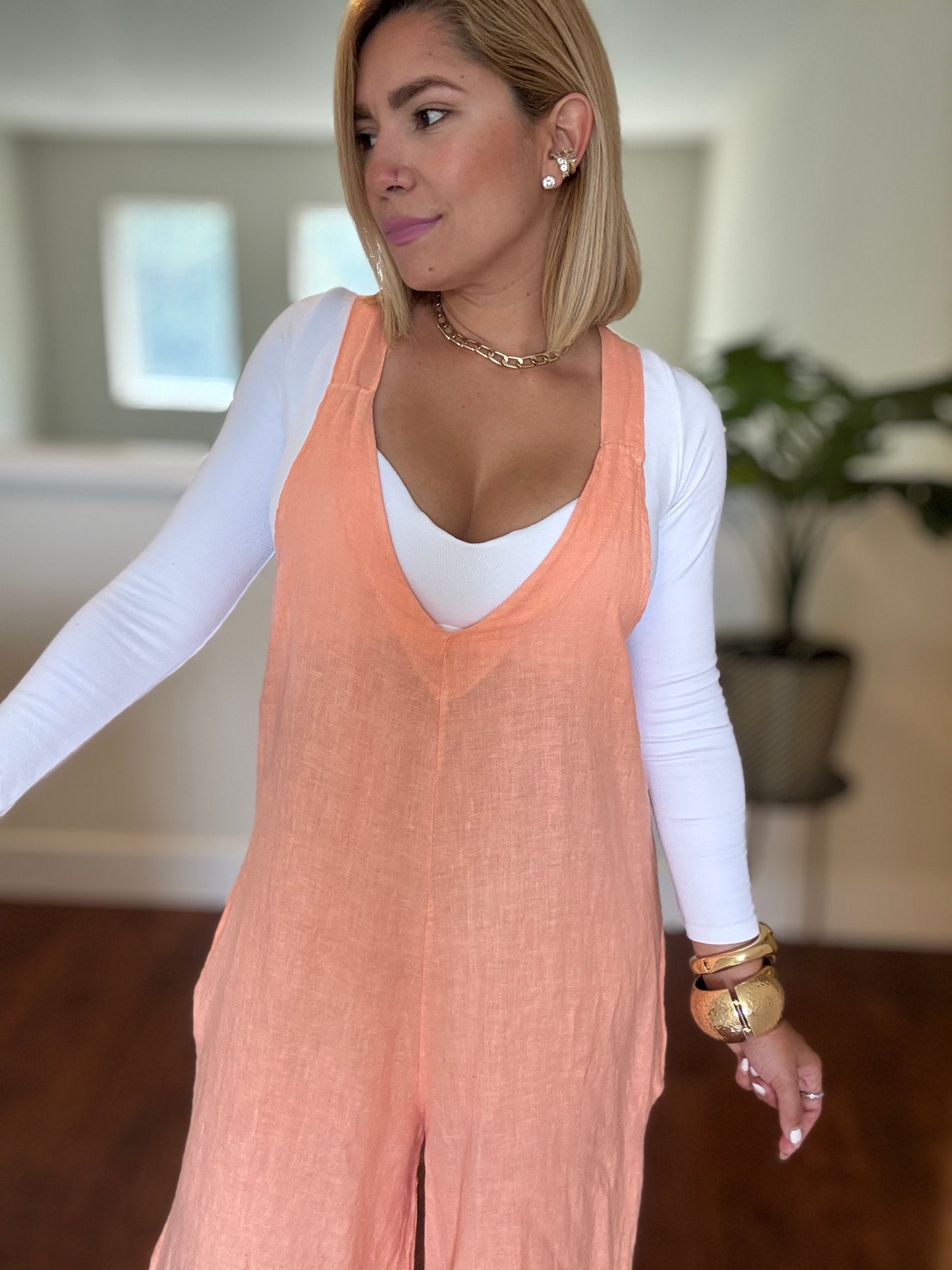 Amalfi Jumpsuit (Coral)
