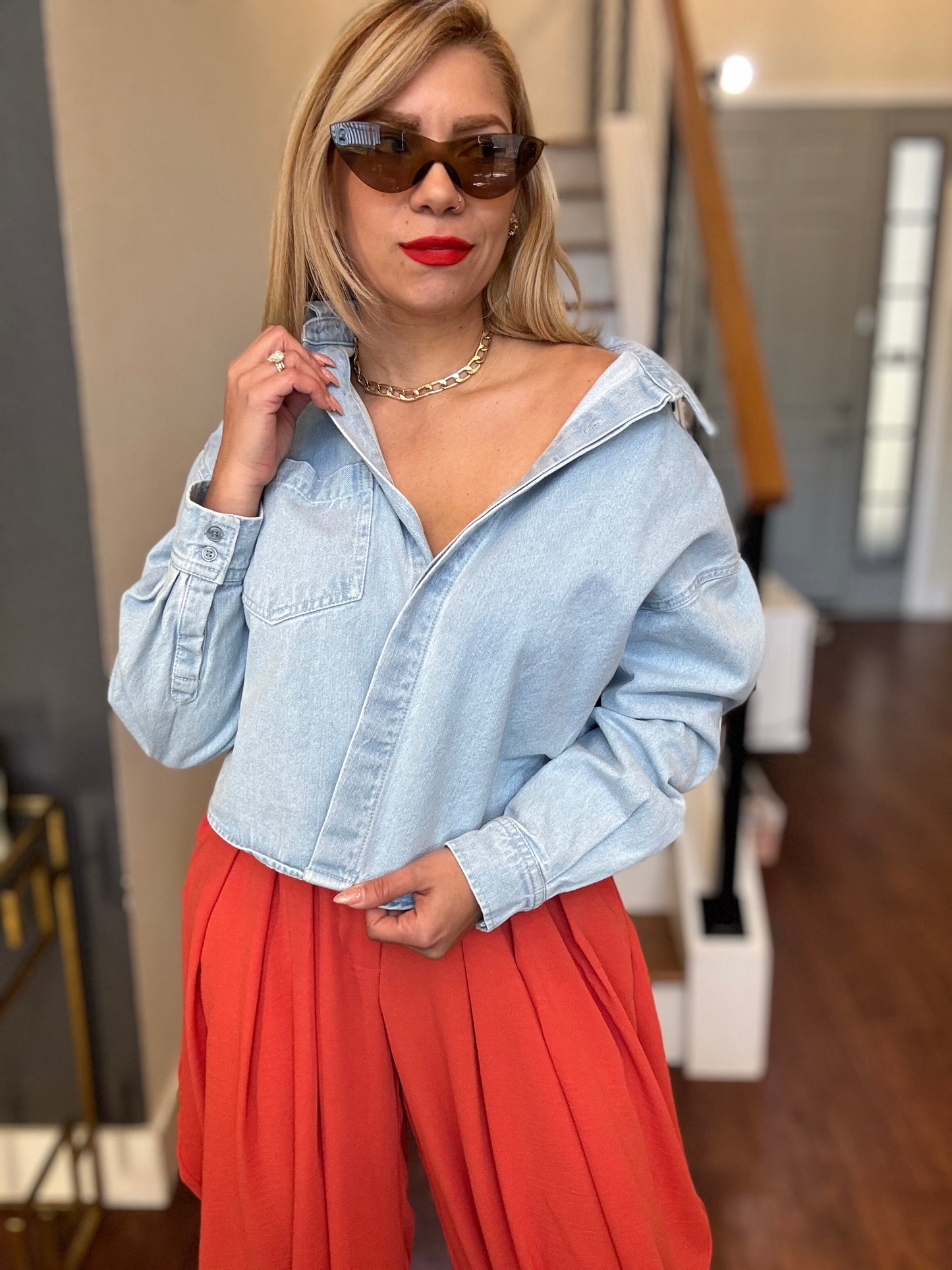 Cristal Jean Top