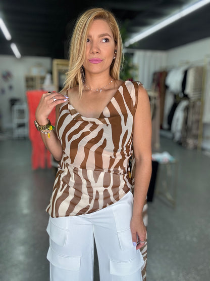 Zeba Top  Brown