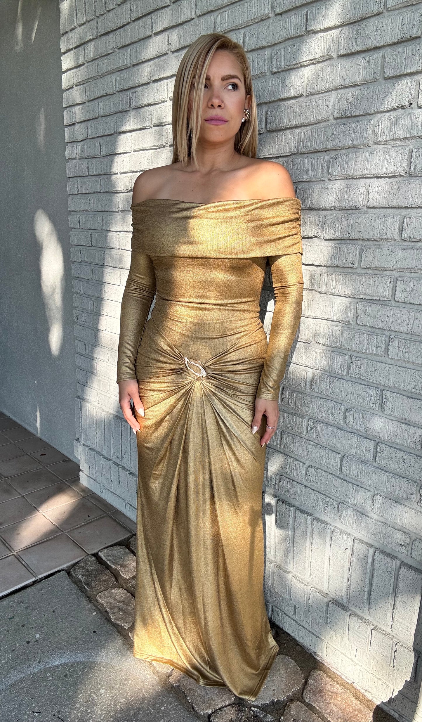 Fedra Gold Dress