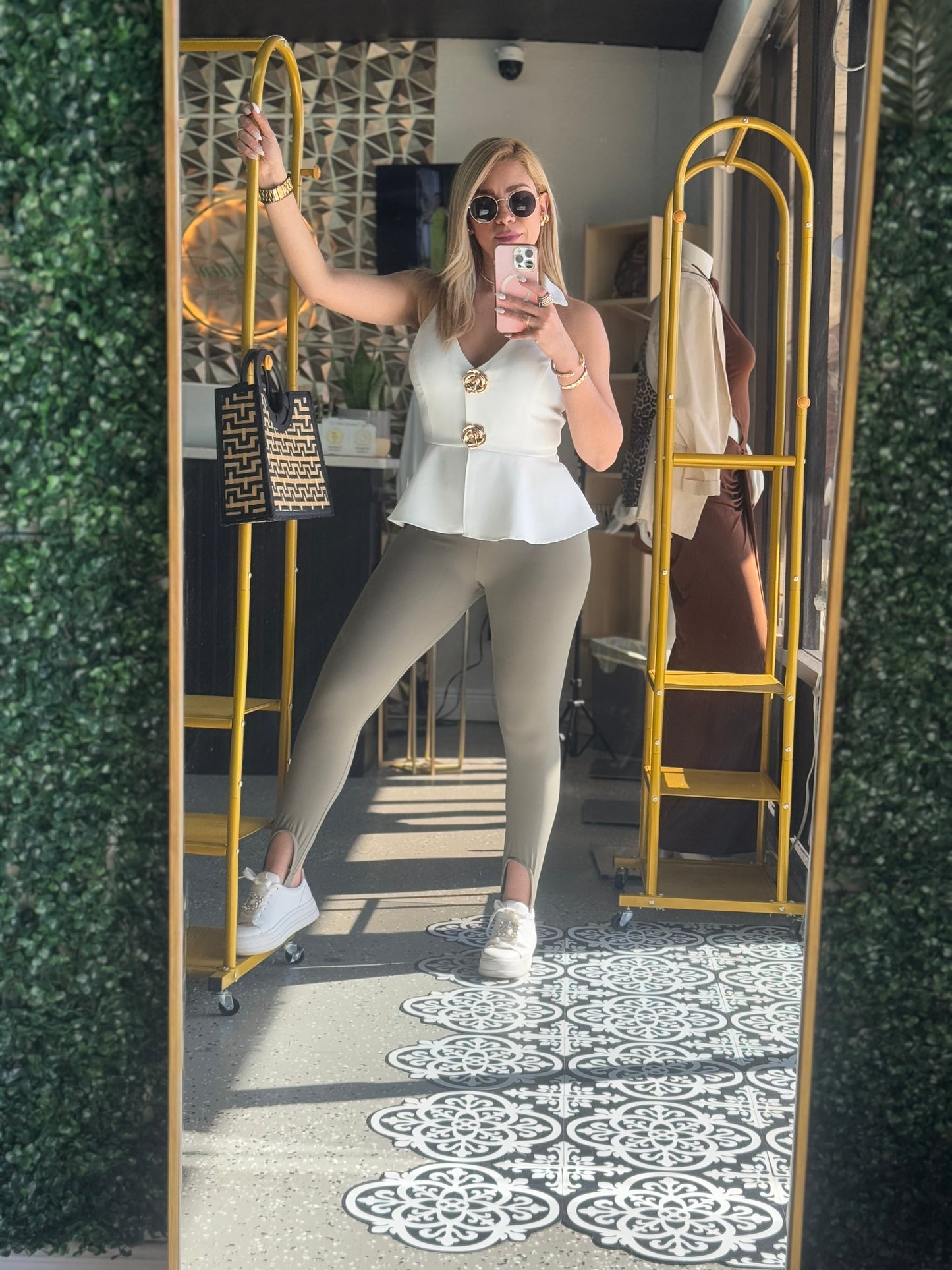 Roberta Legging Olive/ Grey