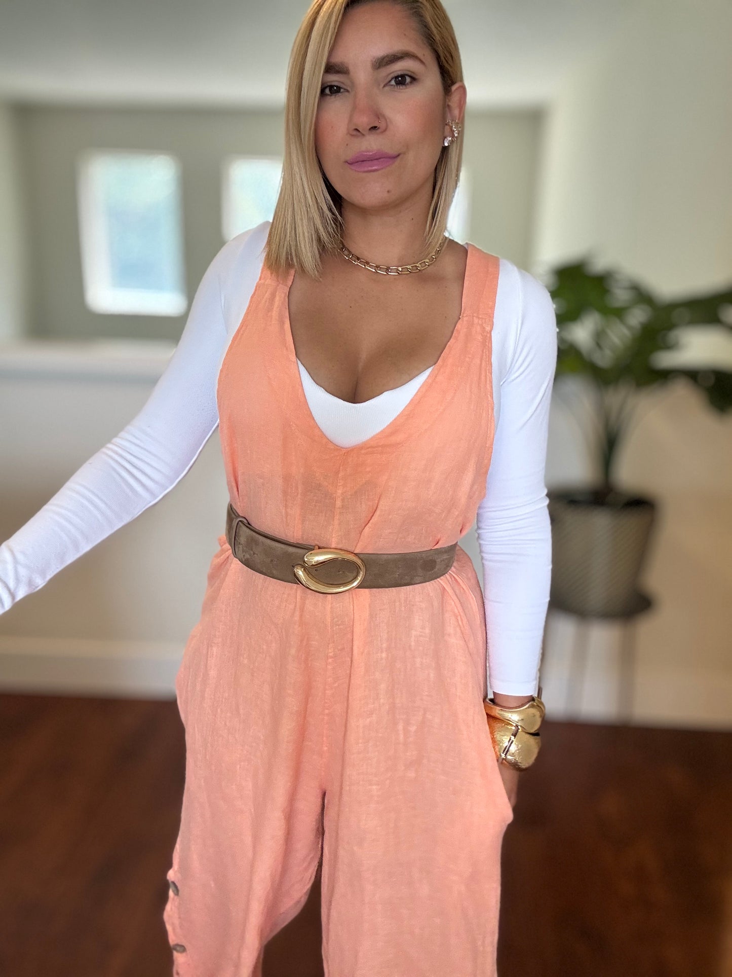 Amalfi Jumpsuit (Coral)