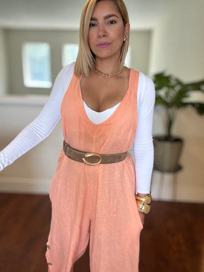Amalfi Jumpsuit (Coral)