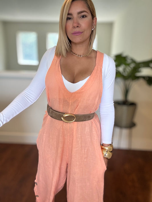Amalfi Jumpsuit (Coral)