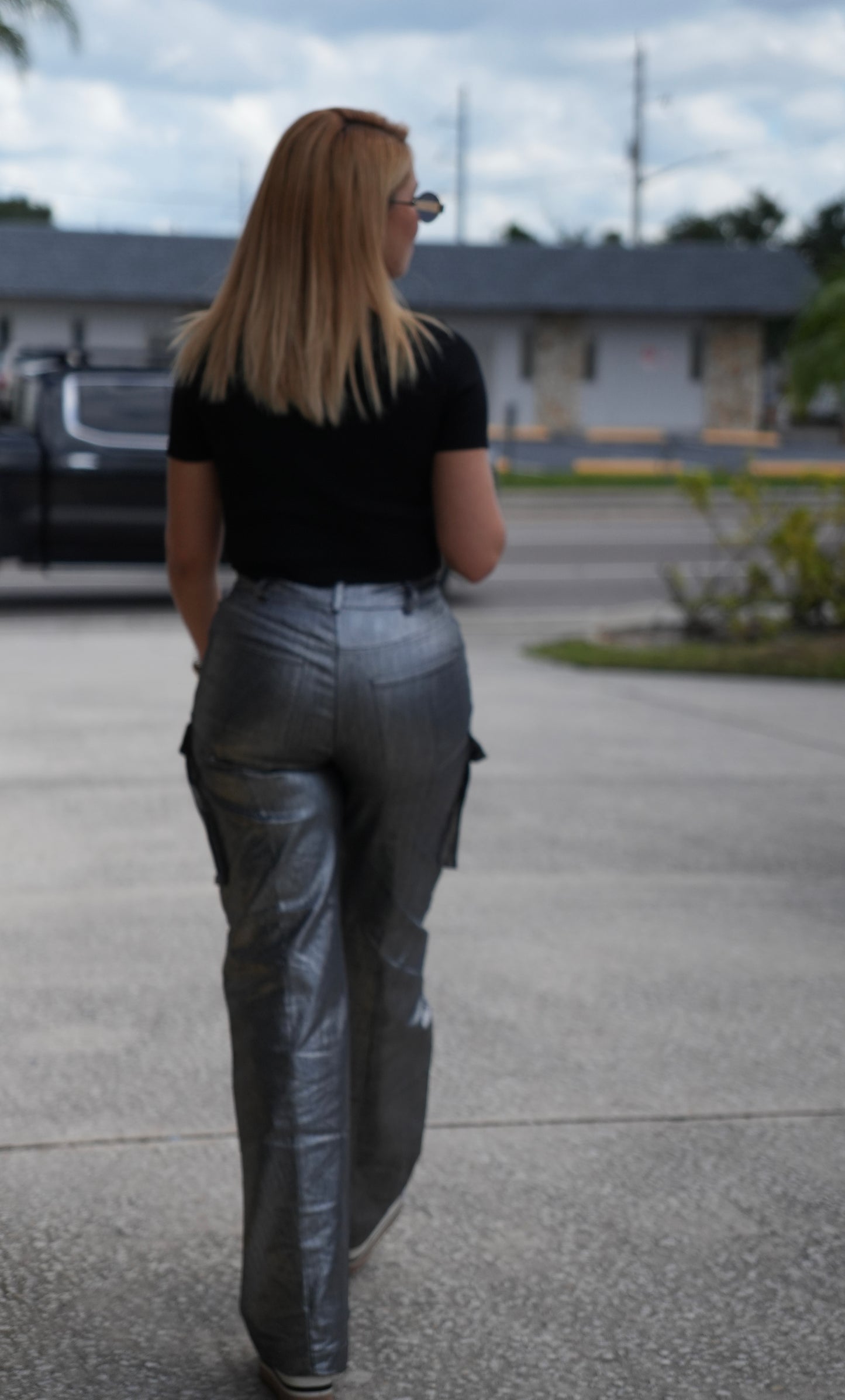 Samanta Silver Cargo Pant