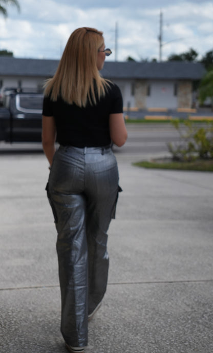 Samanta Silver Cargo Pant