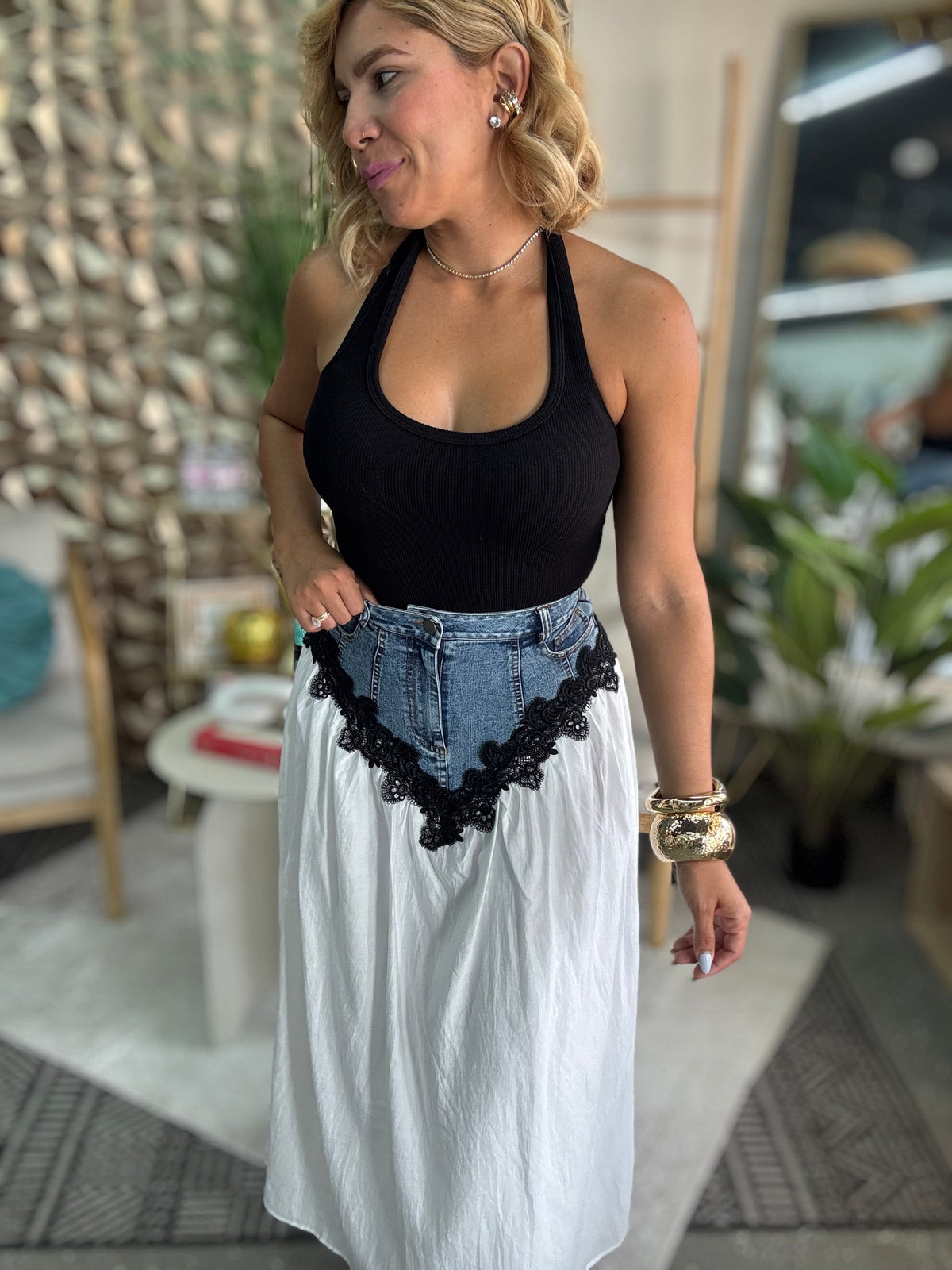 Cameron Halter Top (Negro)
