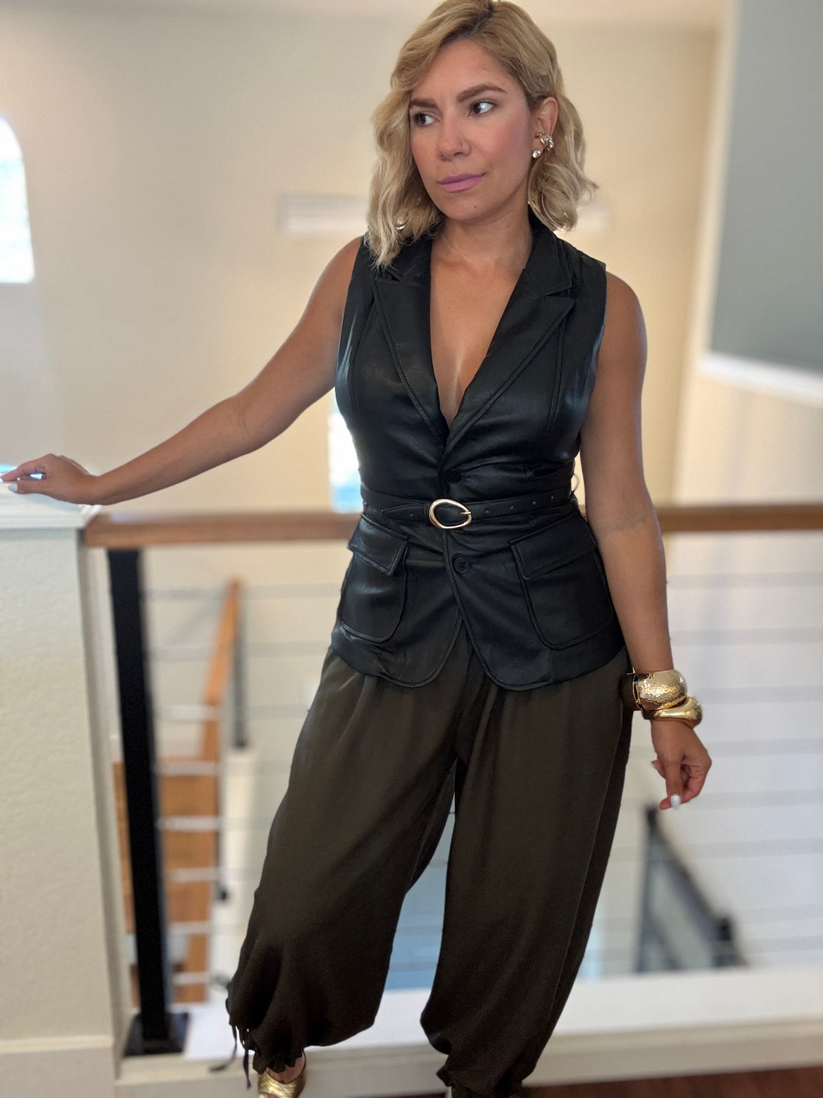 Aura Leather Vest
