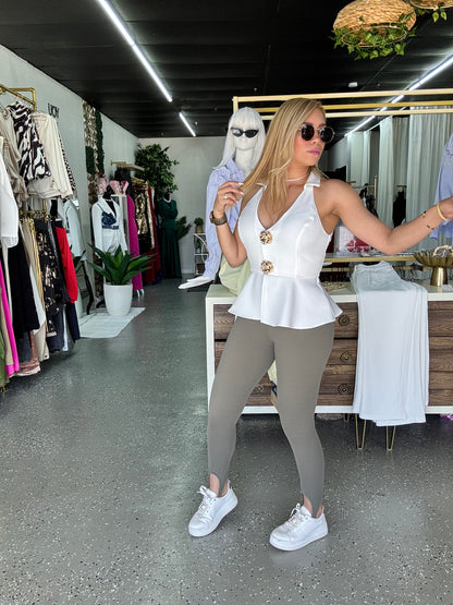 Roberta Legging Olive/ Grey