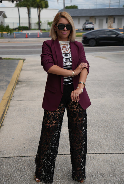 Hollywood Pearls Top/ Jewerly