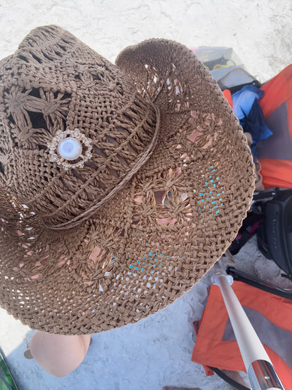 Hanna Beach Hat (nude & black)