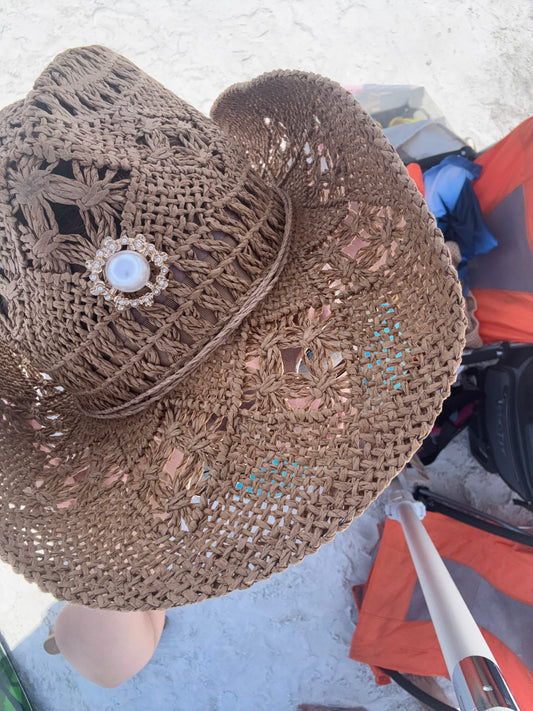 Hanna Beach Hat (nude & black)