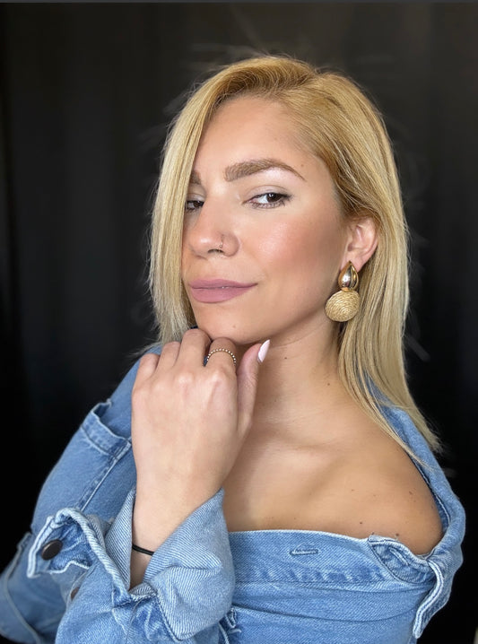 Camila Drop earring(nude)