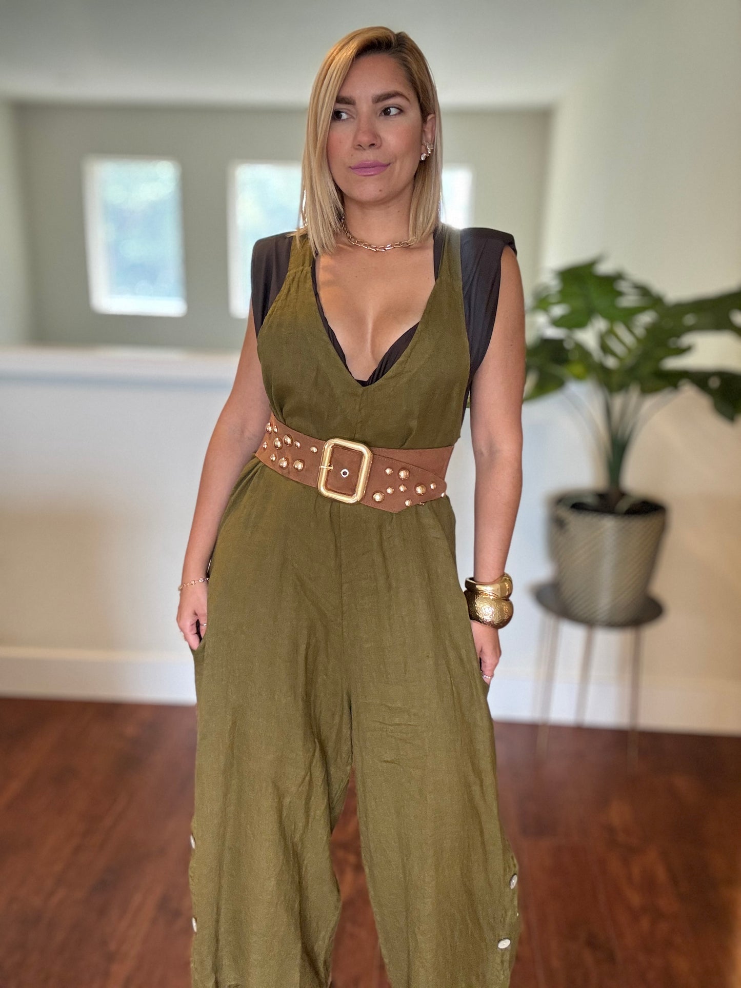 Amalfi Jumpsuit (Olive)