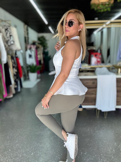 Roberta Legging Olive/ Grey