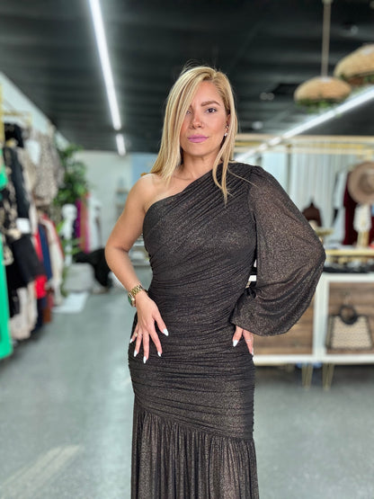 Agata Dress Black/ Gold