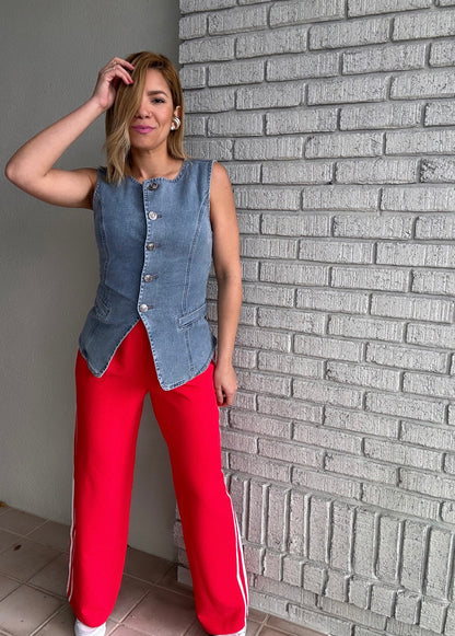 Mirabelle Demin Top