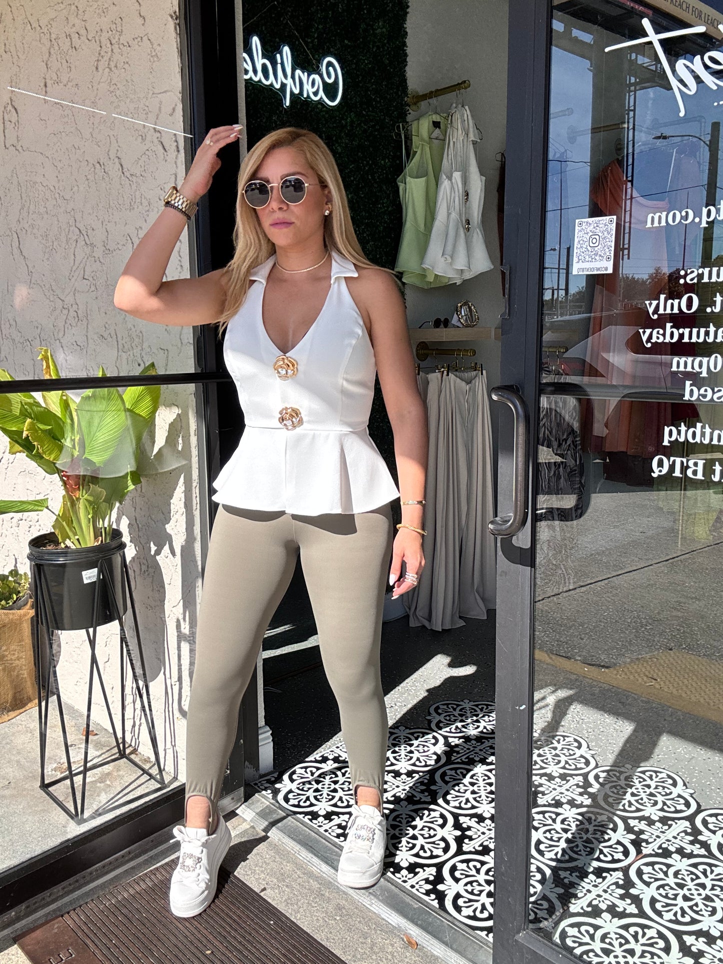 Roberta Legging Olive/ Grey