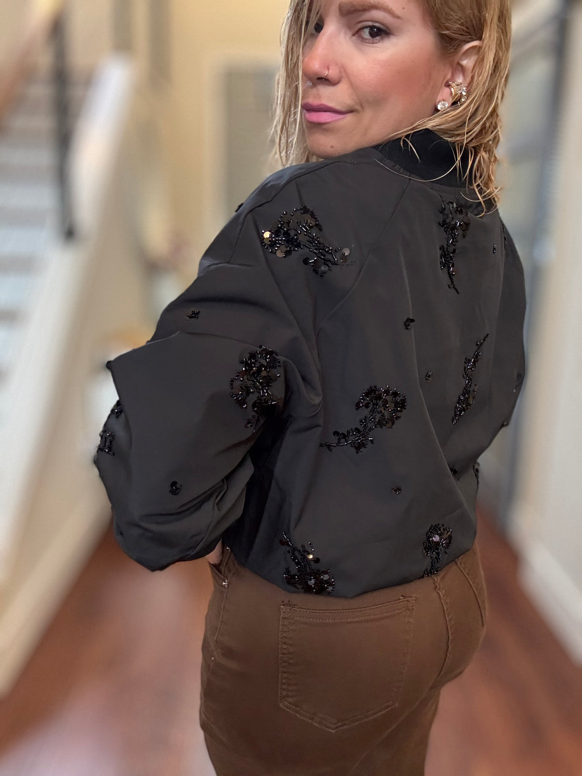 Amara Bomber Jacket – Black