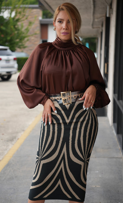 Lisa Stuning Satin Blouse