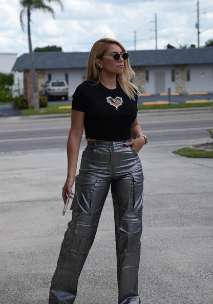 Samanta Silver Cargo Pant